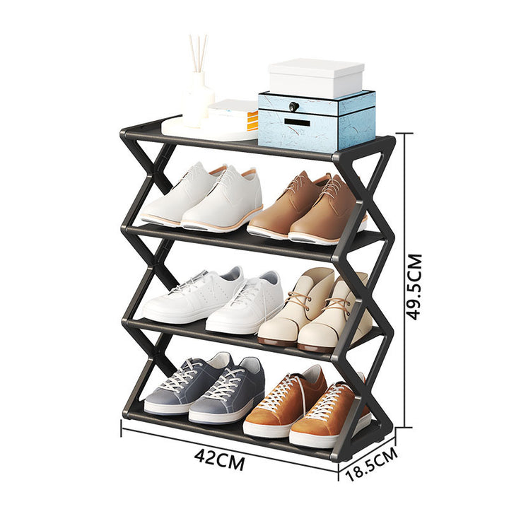 X-Type Double-Layer Shoe Organizer Rack