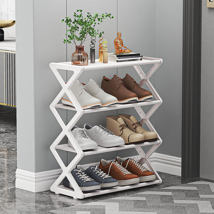 X-Type Double-Layer Shoe Organizer Rack
