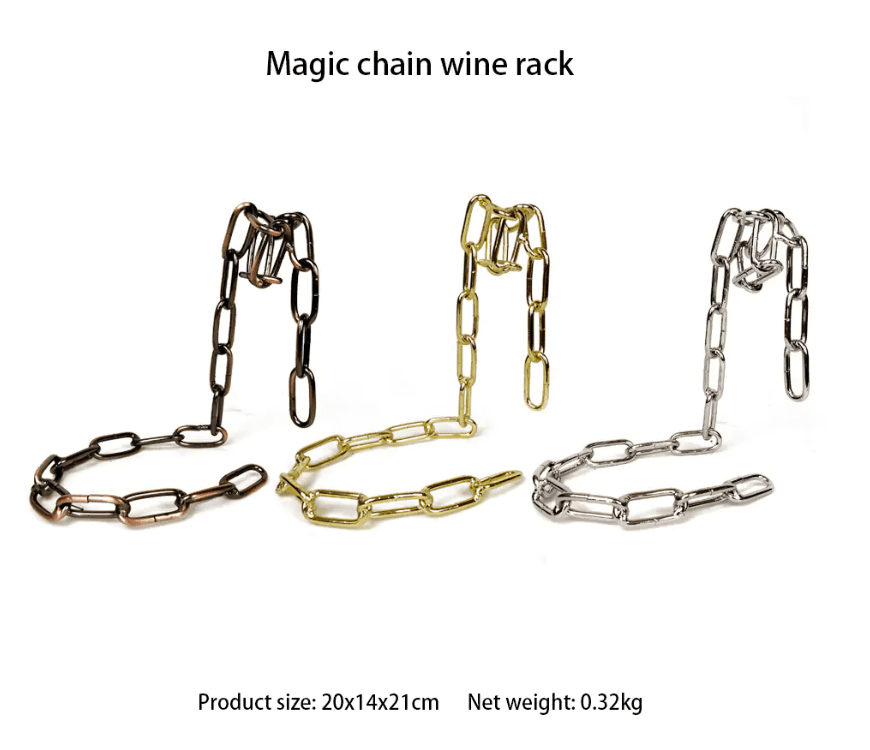 Pllakashop™ Magic Iron Chain Wine Bottle Holder - Pllaka Shop#