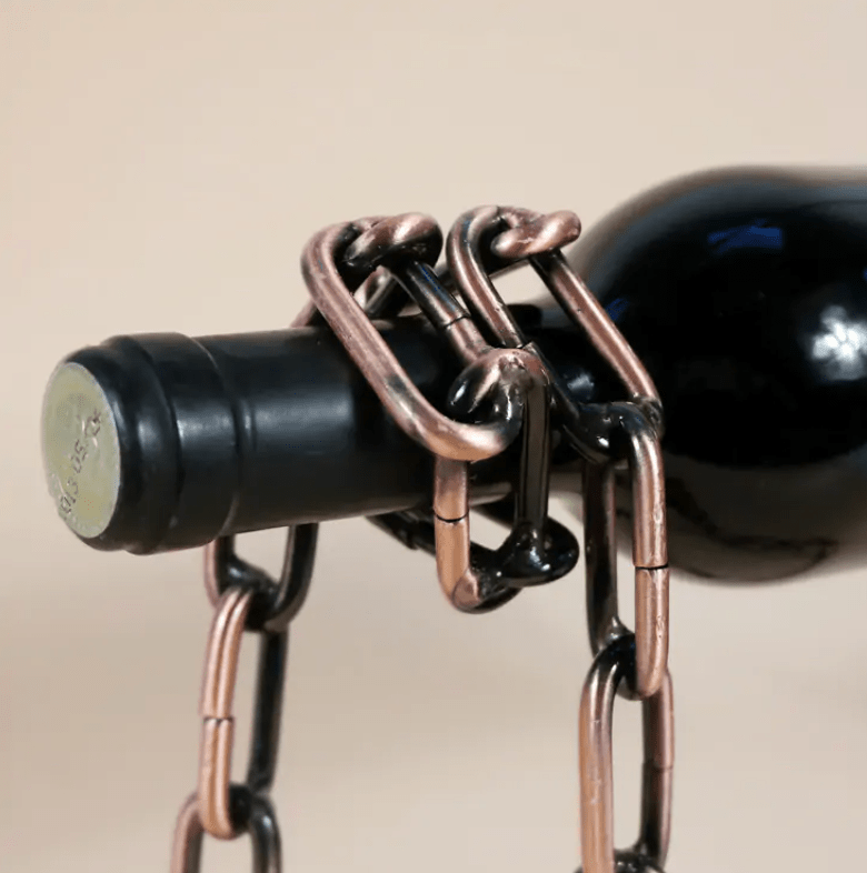 Pllakashop™ Magic Iron Chain Wine Bottle Holder - Pllaka Shop#