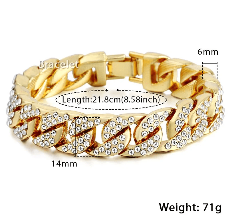 Pllakashop™ Miami Gold Curb Cuban Bracelet - Pllaka Shop#
