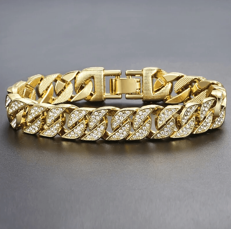 Pllakashop™ Miami Gold Curb Cuban Bracelet - Pllaka Shop#